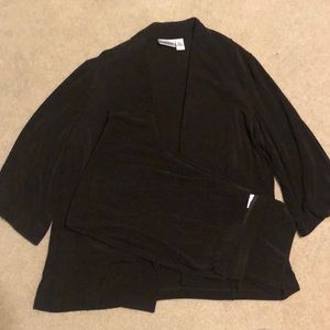Chico’s- two piece chocolate pants/jacket size 3